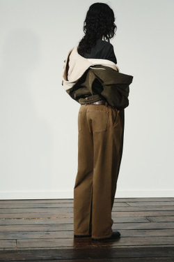 ZARA БРЮКИ ЧИНОС С НИЗКОЙ ПОСАДКОЙ, КОРИЧНЕВЫЙ