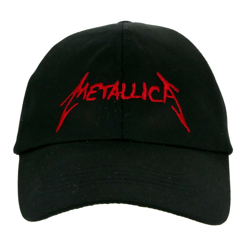 Бейсболка Metallica надпись красная