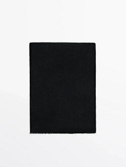 Massimo Dutti Шарф из 100% кашемира, черный