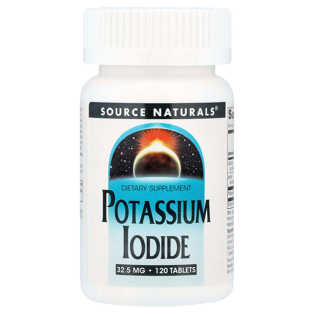 Source Naturals, йодид калия, 120 таблеток