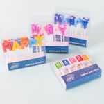 Свечи Буквы Happy Birthday, Розовый микс, 2,5 см, 1 шт.