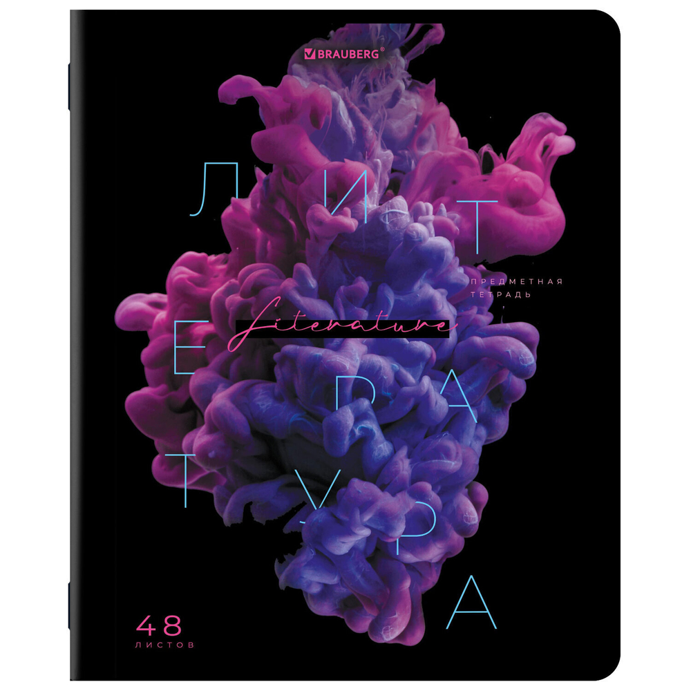 Тетради предметные комплект 12 ПРЕДМЕТОВ 48 л. глянцевый УФ-лак BRAUBERG "PIGMENT" (2 штуки в упаковке)