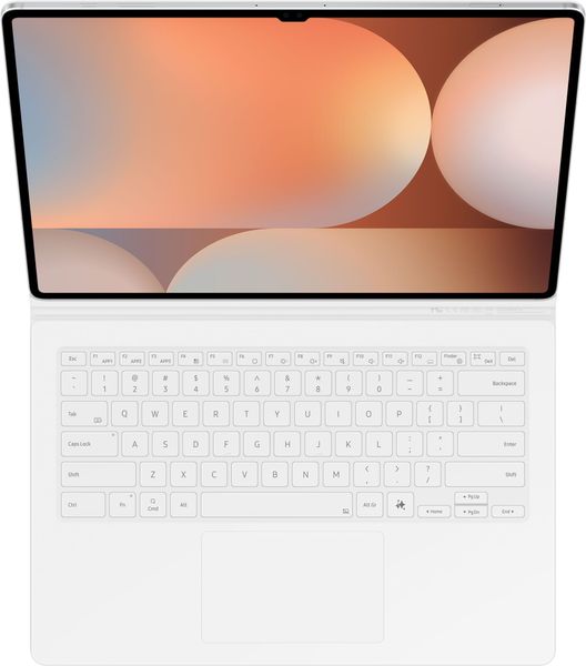 Чехол-клавиатура с тачпадом и клавишей AI для Galaxy Tab S10 Ultra, Tab S9 Ultra, Белый | White