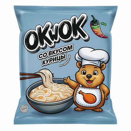 Лапша OKwok курица 90 гр