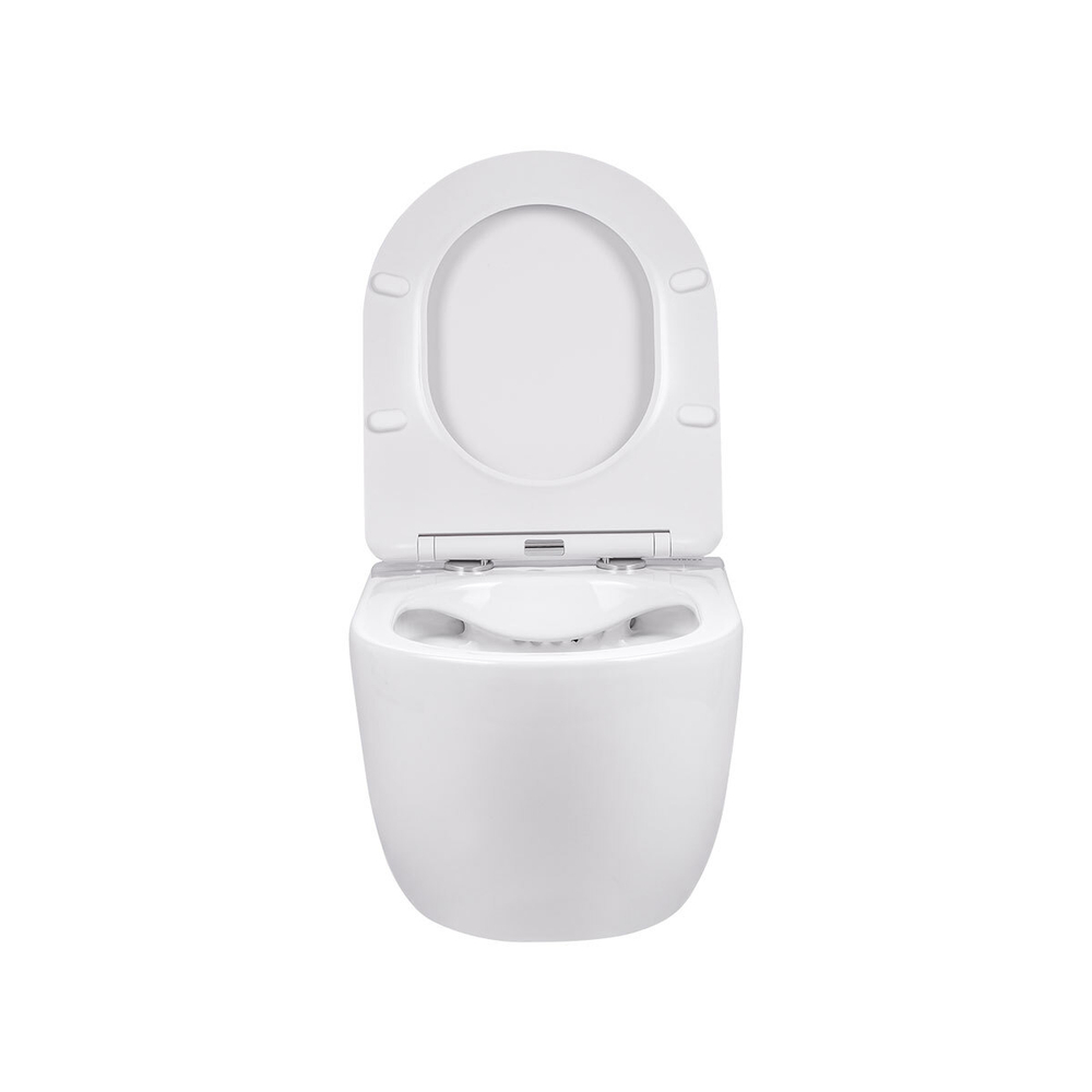 Унитаз подвесной Evo VT1-34S безободковый, цвет белый, ультратонкое soft-close сиденье