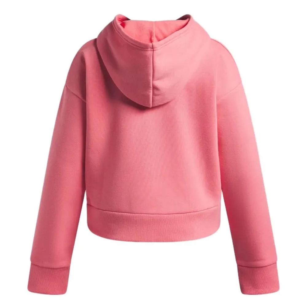 Детская теннисная куртка Under Armour Rival Fleece Crop - bittersweet pink/white
