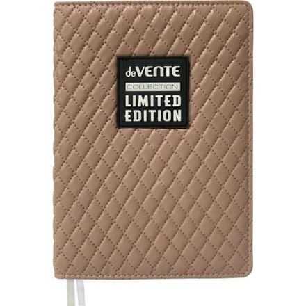 Ежедневник недат. А5 deVENTE Tailor 320стр., бежевый, тв.обложка, кожзам, аппликация