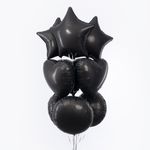 F Шар 18''/46 см, Сердце Черный сатин (БГ-15)