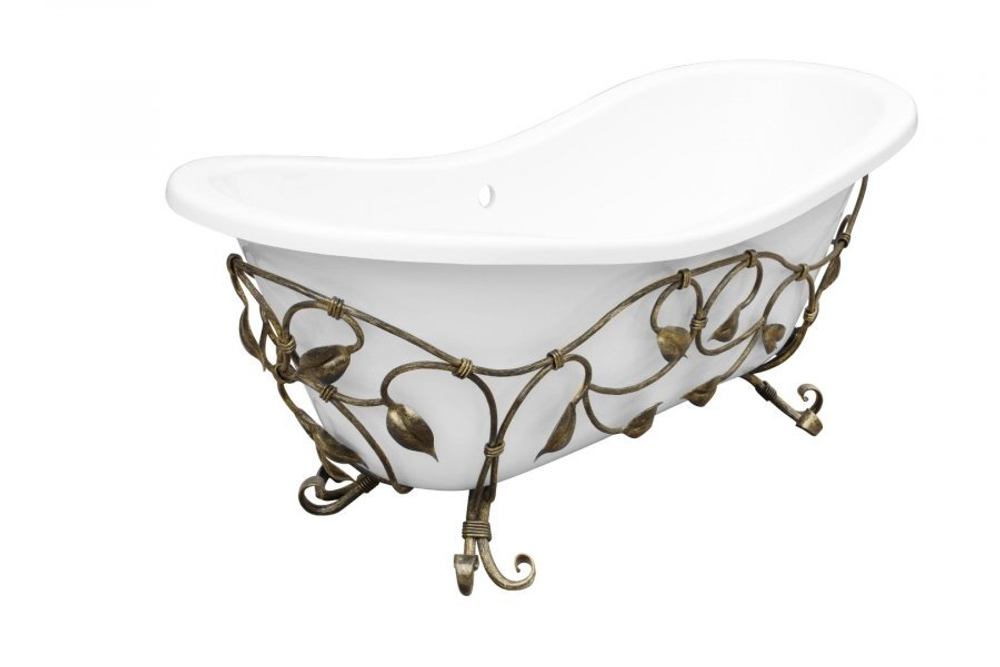 Кованая подставка для ванн Эстет "Бостон" B 180х74 Патина, ФР-00001629