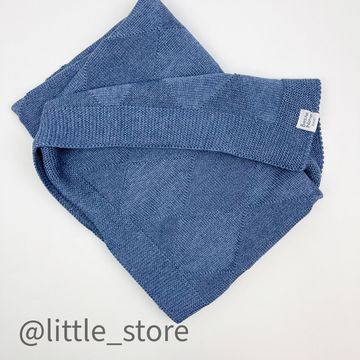 Плед вязаный "Basic" Джинс