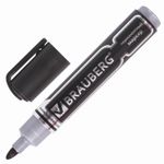 Маркер перманентный (нестираемый) BRAUBERG "Neo", ЧЕРНЫЙ, утолщенный круглый наконечник, 5 мм, 150480