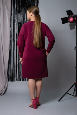 Платье женское 3496АП, бордовый #58Бор053496АП