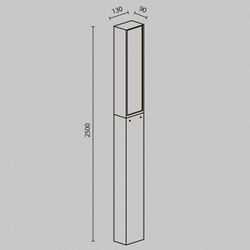Наземный высокий светильник Maytoni Blitz O470FL-L40GF3K
