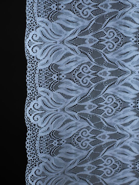 03-294 ОПТ Кружево эластичное 24 см, голубой 3090