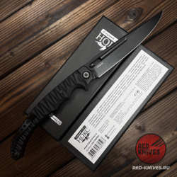 Складной нож НОКС Аватар М Red-Black 334-709404 на подшипниках c клинком из стали D2, рукоять G10