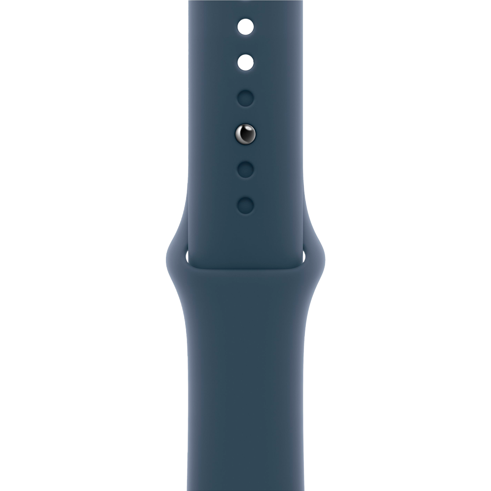 Умные часы Apple Watch SE 2 (2023) GPS, 44mm, Aluminium Case with Sport Band M/L, Silver/Storm Blue (Серебристый/синий)