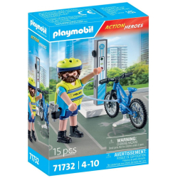 Игровой набор Playmobil 71732 Велопатруль полиции 71732 15 деталей — фото 1
