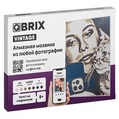 QBRIX Алмазная фото-мозаика на подрамнике VINTAGE А3