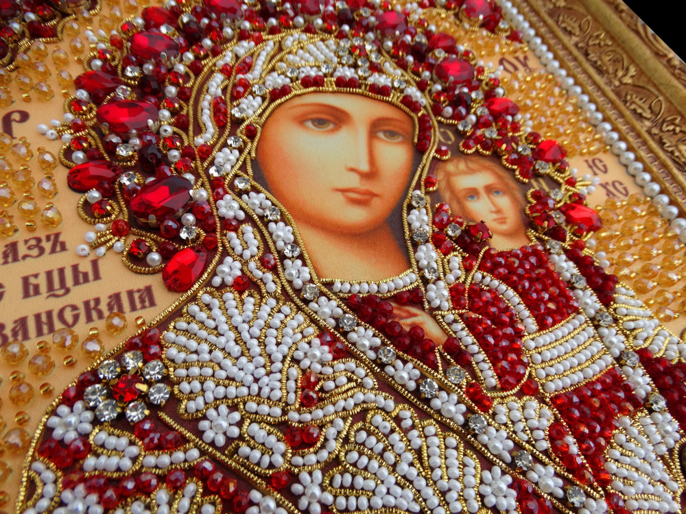 И-15в Набор для вышивания хрустальными камнями Богородица "Казанская"