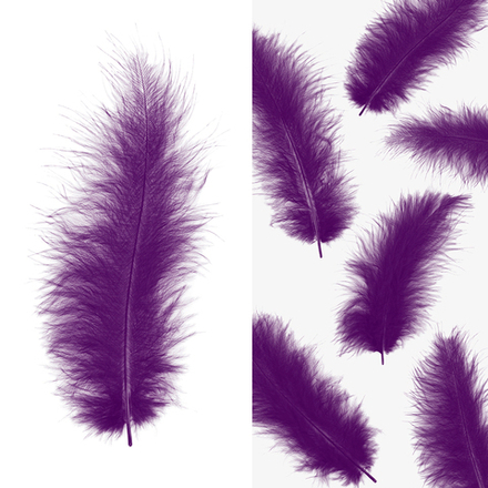 Перья фиолетовый 30 шт