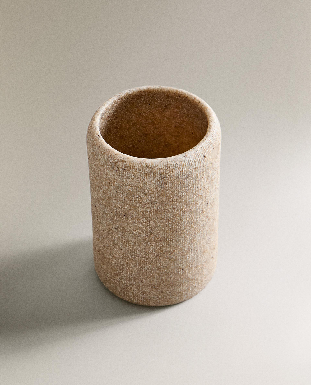 Zara Home стакан для ванной комнаты, смола, бежевый