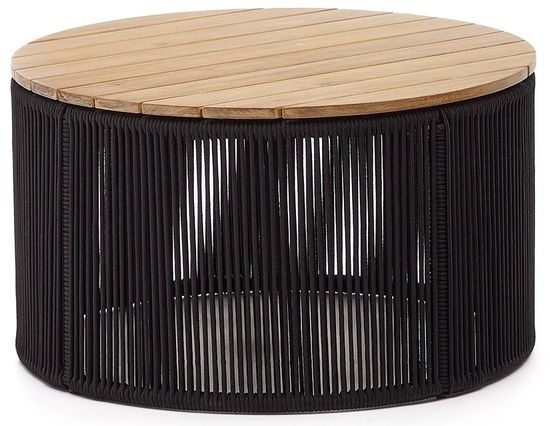 Dandara Журнальный столик из стали и черного шнура 70 см La Forma Испания 