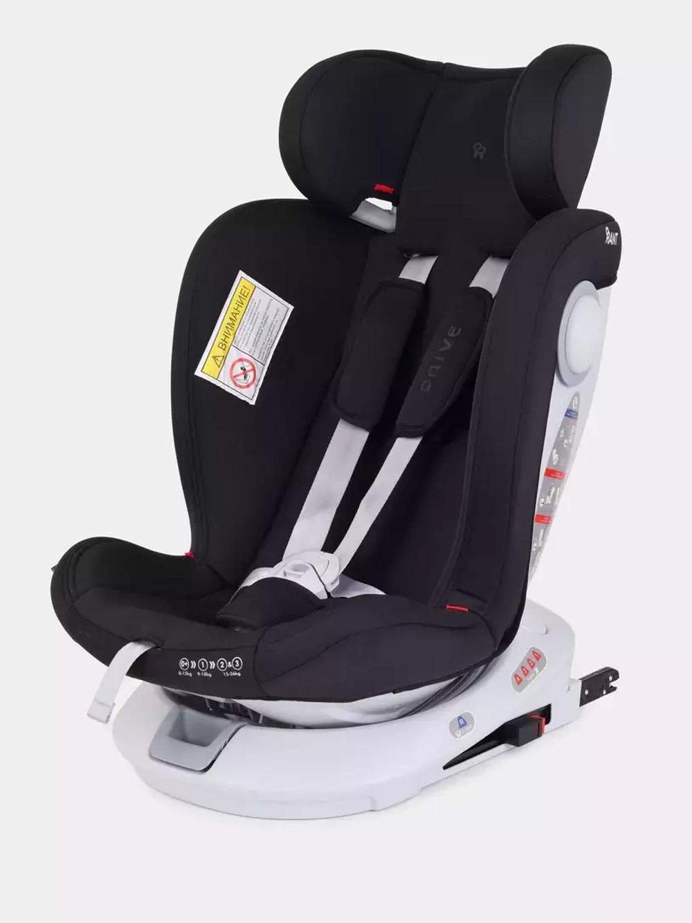 Автокресло Rant Drive Active Line 0/1/2/3 (0-36кг) Black/Черный isofix