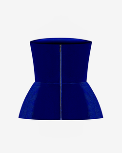 Топ корсетный из бархата с баской