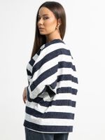 Блуза Серебряный полет (бело-синяя) Б15287-18М LT Collection