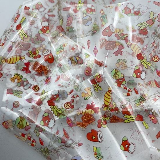 Фольга для дизайна новогодняя №4