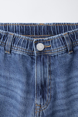 ZARA ДЖИНСЫ BALLOON-FIT, ВЫЦВЕТШИЙ СИНИЙ