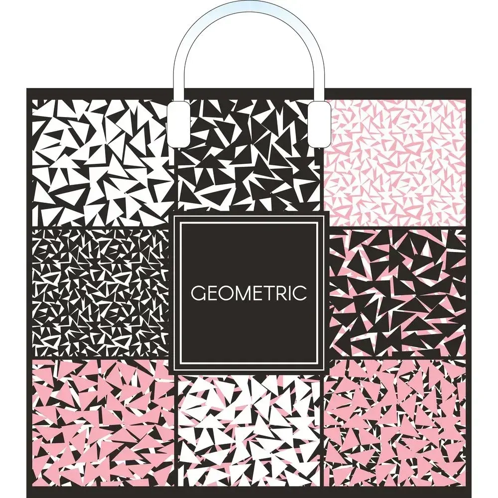 Пакет ПЭ с пластмассовыми ручками 38+3см(Геометрия) Артпласт (х (комплект 10 шт)