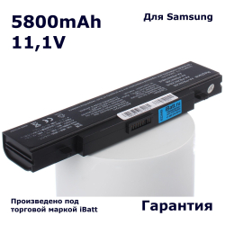 Аккумулятор iBatt 5800mAh, для R40 R60 R70 R700 R45 R560 Plus R65 R460 R610 R58 Q310 X460 R505 P560 Q210 R508 NP-R40 NP-R510 R503 R509 NP-R60 NP-R700 NP-R70 R455 R560-BS02RU NP-R710