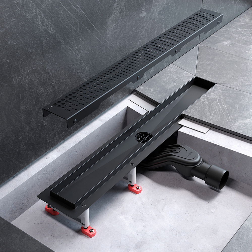 Душевой лоток AM.PM MasterFlow 60 W01SC-P11-060-01BM с Черной матовой решеткой Cut Gradient
