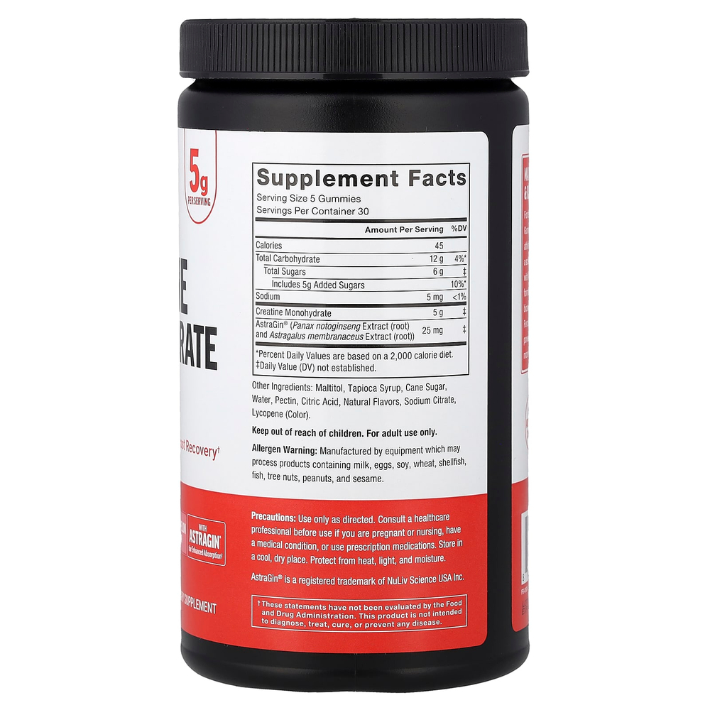 Force Factor, жевательный моногидрат креатина, со вкусом арбуза, 150 жевательных таблеток
