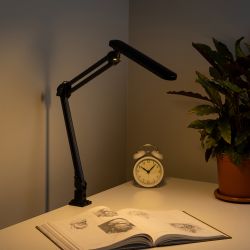 Настольный светильник ЭРА NLED-441-7W-BK светодиодный на струбцине черный | Светодиодные настольные лампы