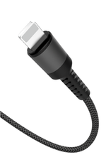 Кабель USB - Lightning DENMEN D39L 3.6A (черный) 1м