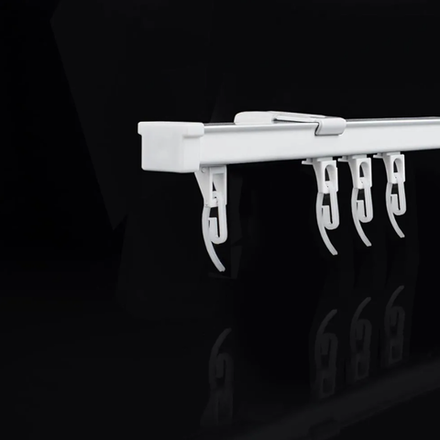 Профильный алюминиевый карниз 1-рядный "Отель", белый. Цена за 1 п.м.