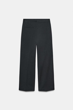 ZARA БРЮКИ С ОТДЕЛКОЙ СТРОЧКОЙ, МОРСКОЙ ТЕМНО-СИНИЙ