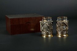 Набор подстаканников "Дракон" 2 шт. в подарочном кейсе