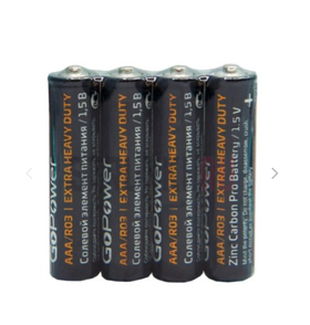 Батарейки AAA/R03 солевой 1.5В, 4шт, GoPower 00-00015593