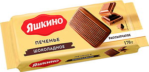 ПЕЧЕНЬЕ KDV ЯШКИНО САХАРНОЕ ШОКОЛАДНОЕ 170ГР