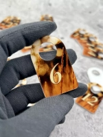 Номерки для ключей акрил 3х5 см