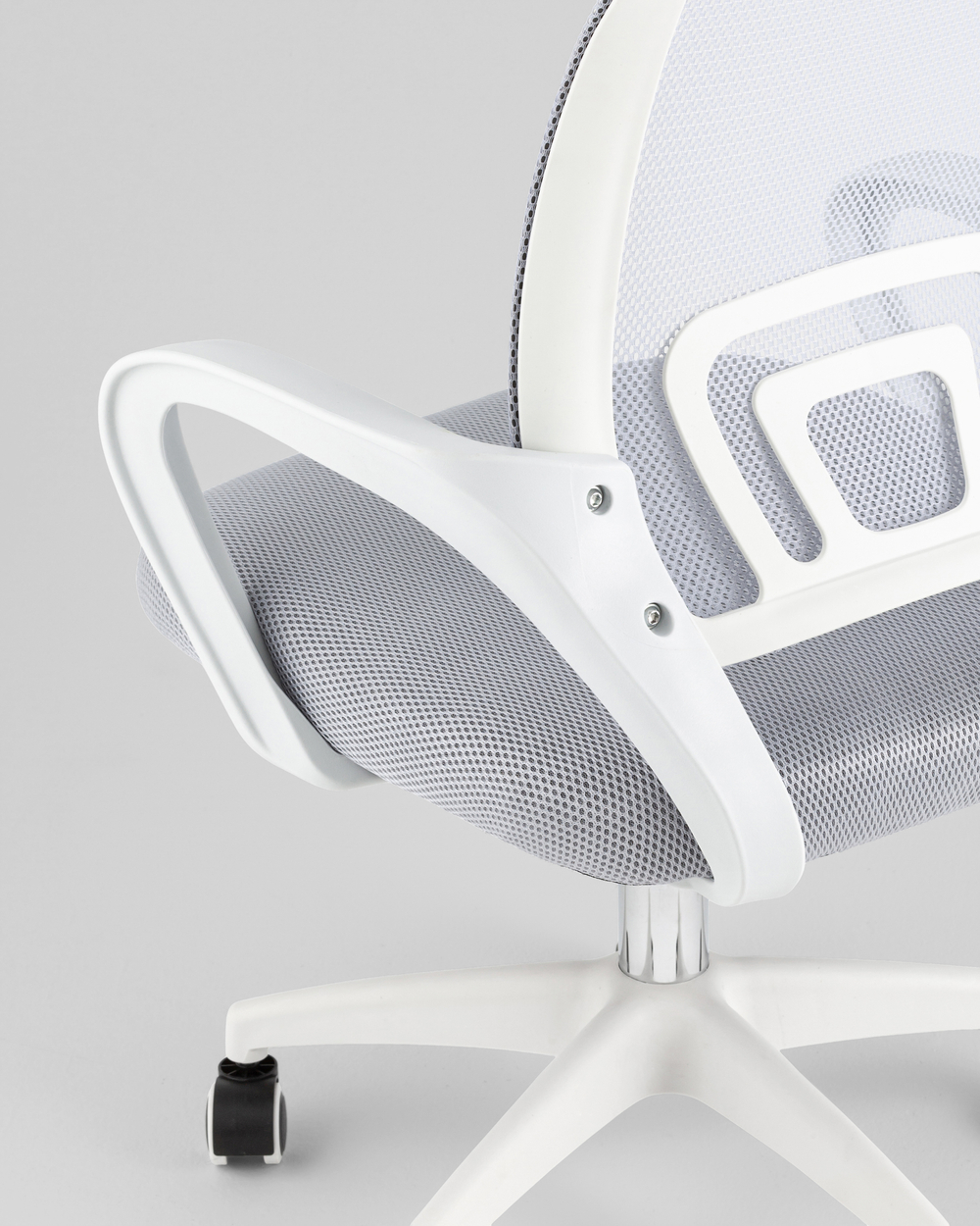 Кресло офисное TopChairs Simple SN серый пластик белый