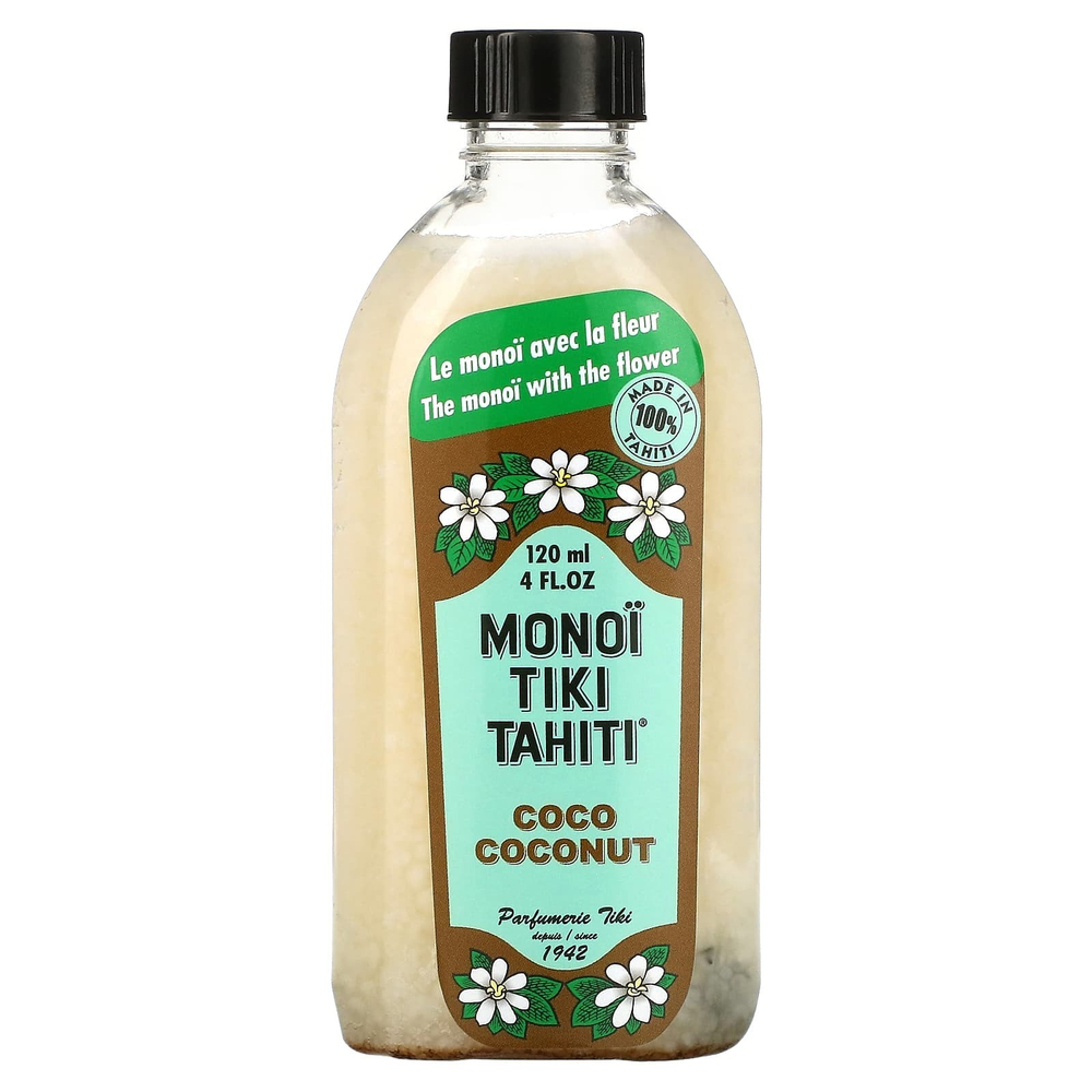 Monoi Tiare Tahiti, Monoi Tiki Tahiti®, кокосовое масло, кокос, 120 мл (4 жидк. унции)