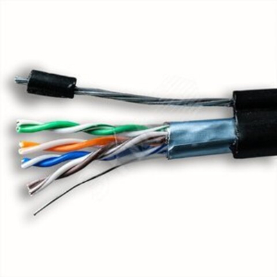 FTP Cat.5e 4x2xAWG24 Cu PE Standard Outdoor T-FG8 (трос) SUPRLAN