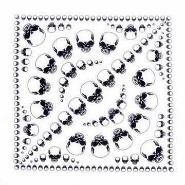 Бандана Черепа диагональ белая (025)