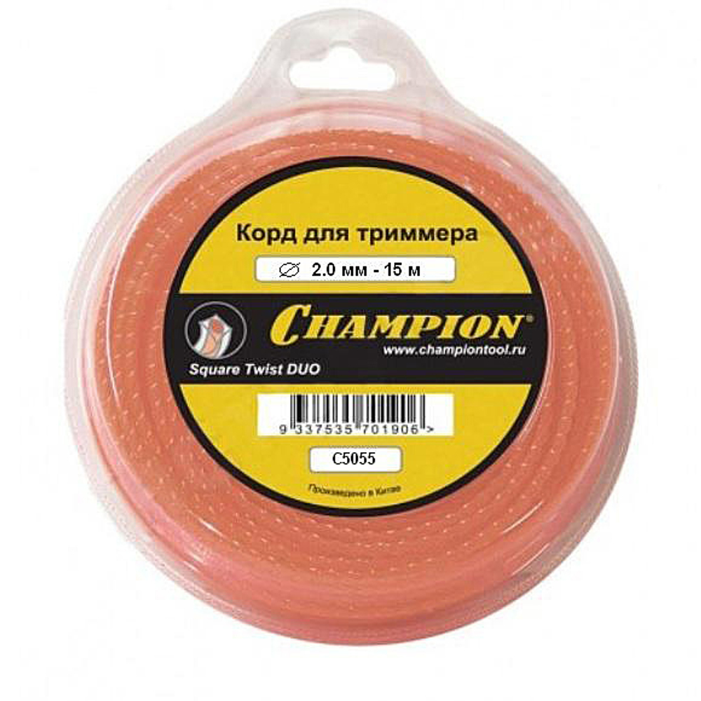 Леска CHAMPION Square Twist DUO 2,0*15 м (витой квадрат)   C5055