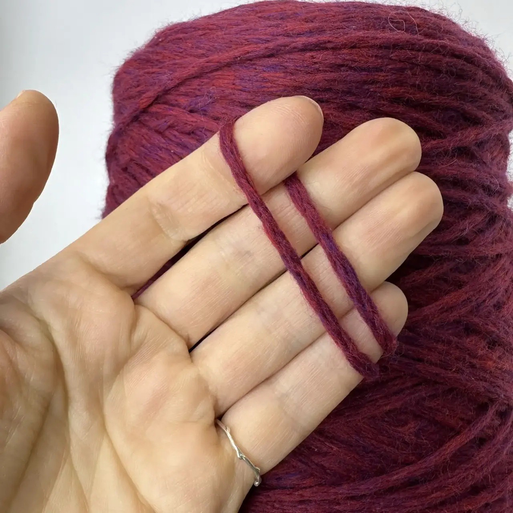 SUPERWOOL - ECAFIL; 97% меринос, 3% п/а; 120м/100гр; col. 89802, цвет: бордовый меланж; S503