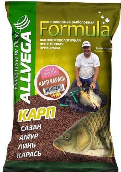 Прикормка ALLVEGA &quot;Formula Carp Carassin&quot;, карп карась-тутти фрутти 0,9 кг GBF09-CC